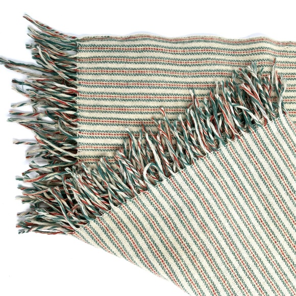 Vintage Troy Stipe Blanket Scarf Snuggler 100% Wool Throw - Picture 5 of 8